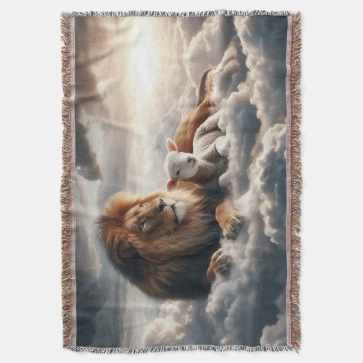 Löwe und Lamm-Keule-Keule Decke (Vorderseite Vertikal)