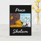 Löwe-und Lamm-leichter Frieden Karte (Gelbe Blume)