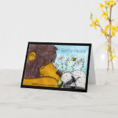 Löwe-und Lamm-leichter Frieden Karte (Gelbe Blume)