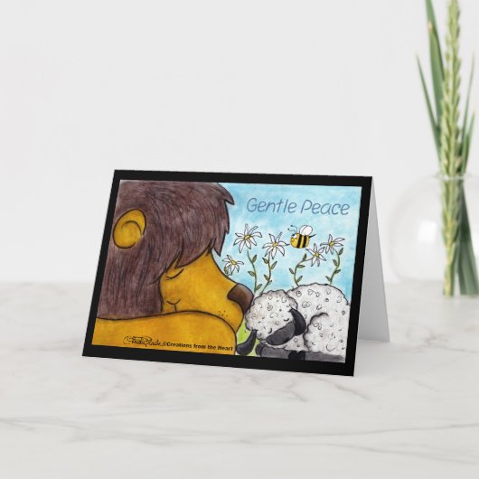 Löwe-und Lamm-leichter Frieden Karte (Vorderseite)