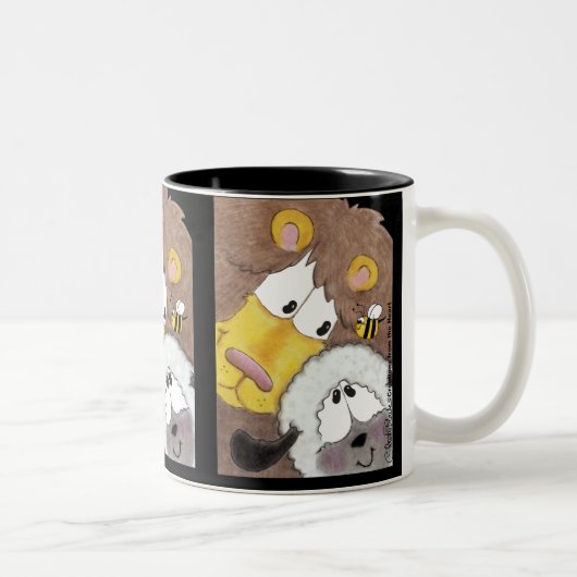 Löwe und Lamm Nah Zweifarbige Tasse (Rechts)