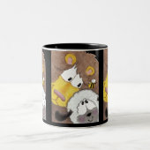 Löwe und Lamm Nah Zweifarbige Tasse (Mittel)