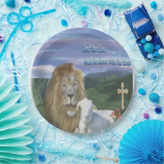 Löwe und Lamm Pappteller (Party)