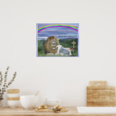 Löwe und Lamm Poster (Küche)