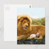 Löwe und Lamm Postkarte (Vorne/Hinten)