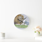 Löwe und Lamm Runde Wanduhr (Zuhause)
