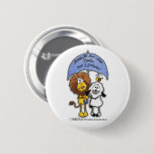 Löwe und Lamm unter Schirm Button (Vorne & Hinten)