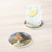 Löwe- und Lamm-Untersetzer Getränkeuntersetzer (Seite)