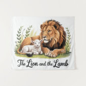 Löwe und Lamm Wandteppich (Vorderseite (Horizontal))