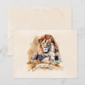 Löwe und Lamm Weihnachtskarten Postkarte (Vorne/Hinten)