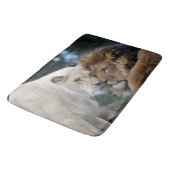 Löwe und Löwin Badematte (Schrägansicht)