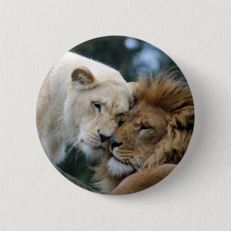 Löwe und Löwin Button