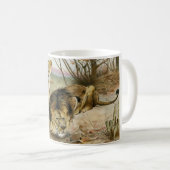 Löwe und Löwin Kaffeetasse (VorderseiteRechts)