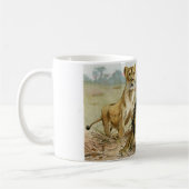 Löwe und Löwin Kaffeetasse (Links)