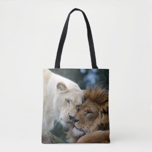 Löwe und Löwin Tasche