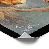 Löwe und Mädchen Poster (Ecke)