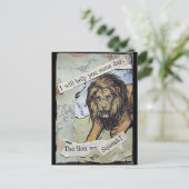 Löwe und Maus Collage Postkarte (Stehend Vorderseite)