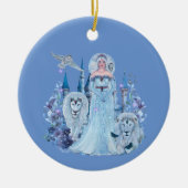 Löwe und Schmetterlinge von Renee Lavoie Keramik Ornament (Vorne)