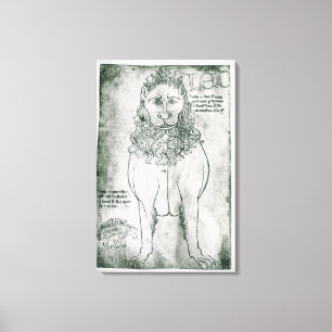 Löwe und Stachelschwein Frau-Fr 19093 fol.24v Leinwanddruck