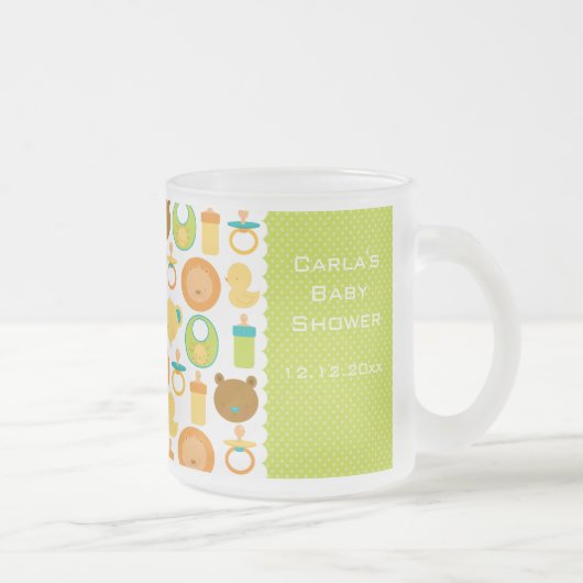 Löwe-und Teddy-Bärn-Baby-Duschen-mattierte Tasse (Rechts)