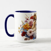 Löwe unter Blumen Tasse (Links)