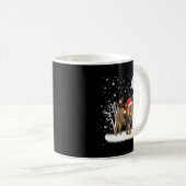 Löwe unter Mondlicht Schnee Weihnachten Pajama 317 Kaffeetasse (VorderseiteRechts)