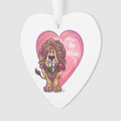 Löwe-Valentinstag Ornament (Vorderseite)