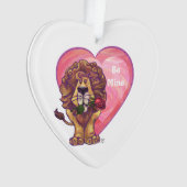 Löwe-Valentinstag Ornament (Vorderseite)