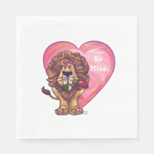 Löwe Valentinstag Serviette