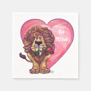 Löwe-Valentinstag Serviette