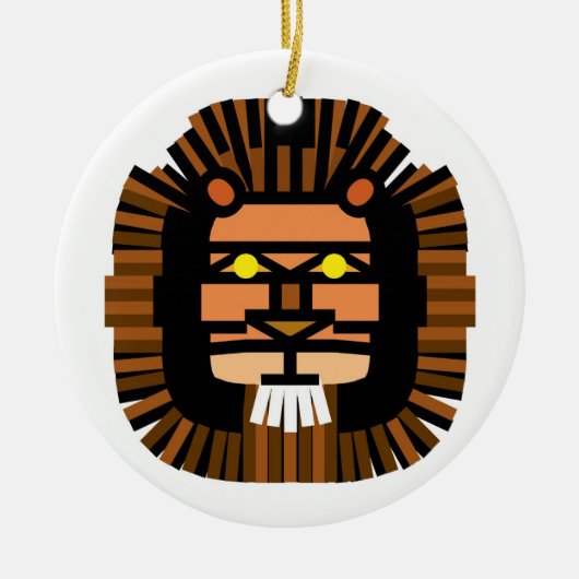 LÖWE Verzierung 1 Keramikornament (Vorne)