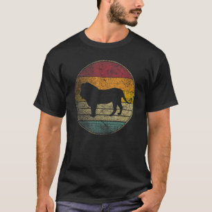 Löwe Vintage Retro Katze Zoo Safari Afrika 70er 80 T-Shirt