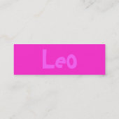 Löwe-Visitenkarte Mini Visitenkarte (Rückseite)