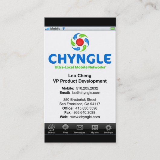 Löwe-Visitenkarte Visitenkarte (Vorderseite)