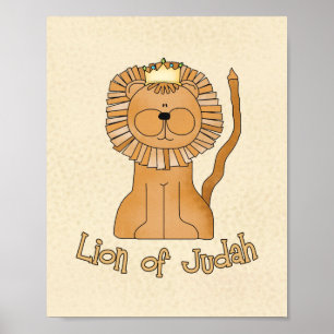 Löwe von Juda 20x25cm Kinderzimmer-Kunst Poster