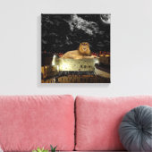 Löwe von Juda an der Western-Mauer Leinwanddruck (Insitu (Wohnzimmer))