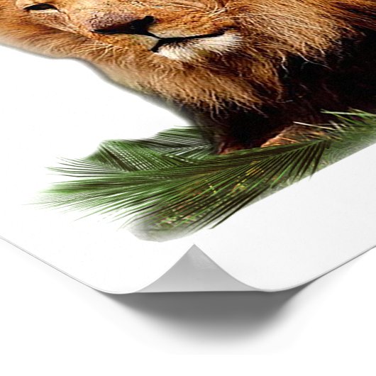Löwe von Juda christliche Geschenke Poster (Ecke)