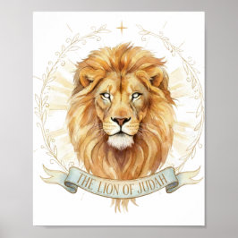 Löwe von Juda - christliche Wandkunst - 8x10 kühne Poster