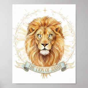 Löwe von Juda - christliche Wandkunst - 8x10 kühne Poster