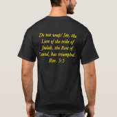 "Löwe von Juda" Christliches T-Shirt (Rückseite)