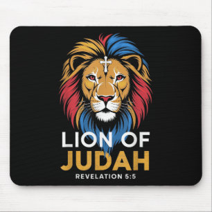 Löwe von Juda Gott Jesus Kreuz Christlich Religiös Mousepad