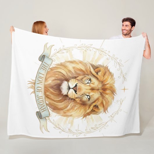 Löwe von Juda große Schaffelldecke - 150x200 Fleecedecke (Beispiel)