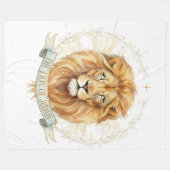 Löwe von Juda große Schaffelldecke - 150x200 Fleecedecke (Vorderseite (Horizontal))