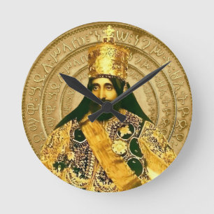 Löwe von Juda Jah Army Haile Selassie Rasta Roots Runde Wanduhr