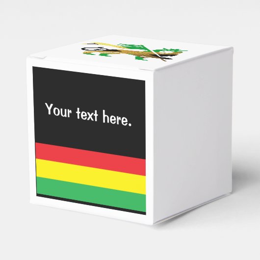 Löwe von Juda, jamaikanische Flaggenfarben Geschenkschachtel (Vorderseite)