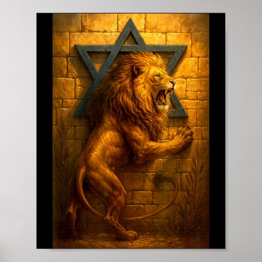 Löwe von Juda Jerusalem Westliche Mauer Der Stern Poster (Vorne)