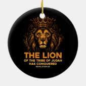 Löwe von Juda Jesus Bible Verse Christliche Revela Keramik Ornament (Hinten)