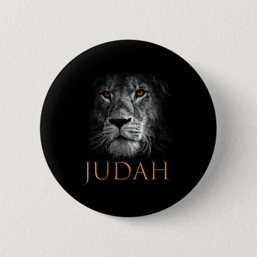 Löwe von Juda Jesus Christlicher Glaube über Angst Button (Vorderseite)