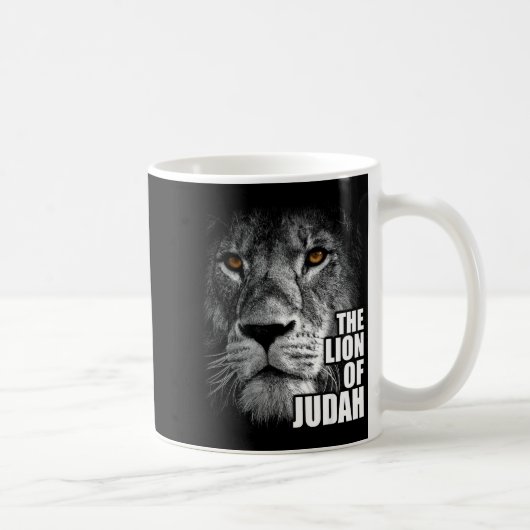 Löwe von Juda Jesus Christlicher Glaube über Angst Kaffeetasse (Rechts)