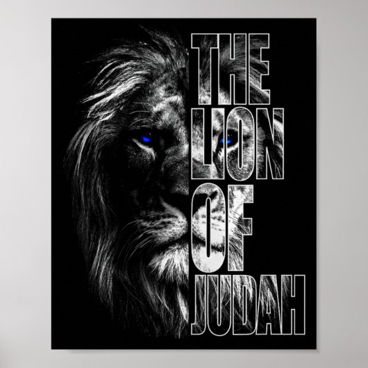 Löwe von Juda Jesus Christlicher Glaube Über Angst Poster (Vorne)